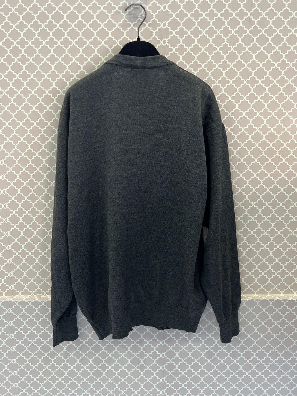 CARDIGAN LACOSTE GRIGIO UOMO