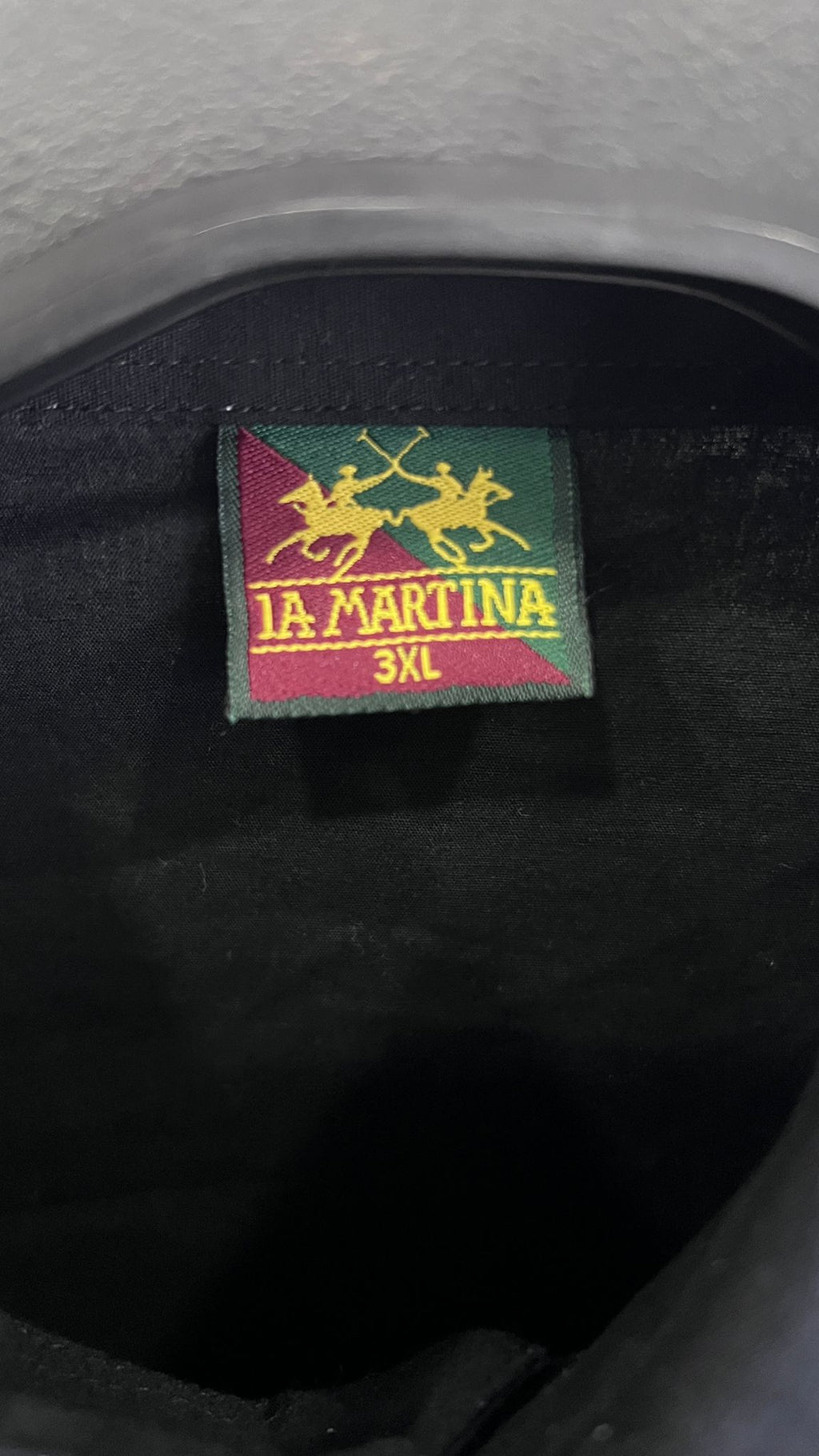 Camicia Nera da Uomo a Maniche Lunghe "La Martina Polo"