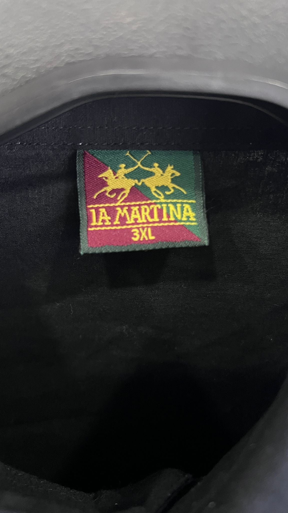 Camicia Nera da Uomo a Maniche Lunghe "La Martina Polo"