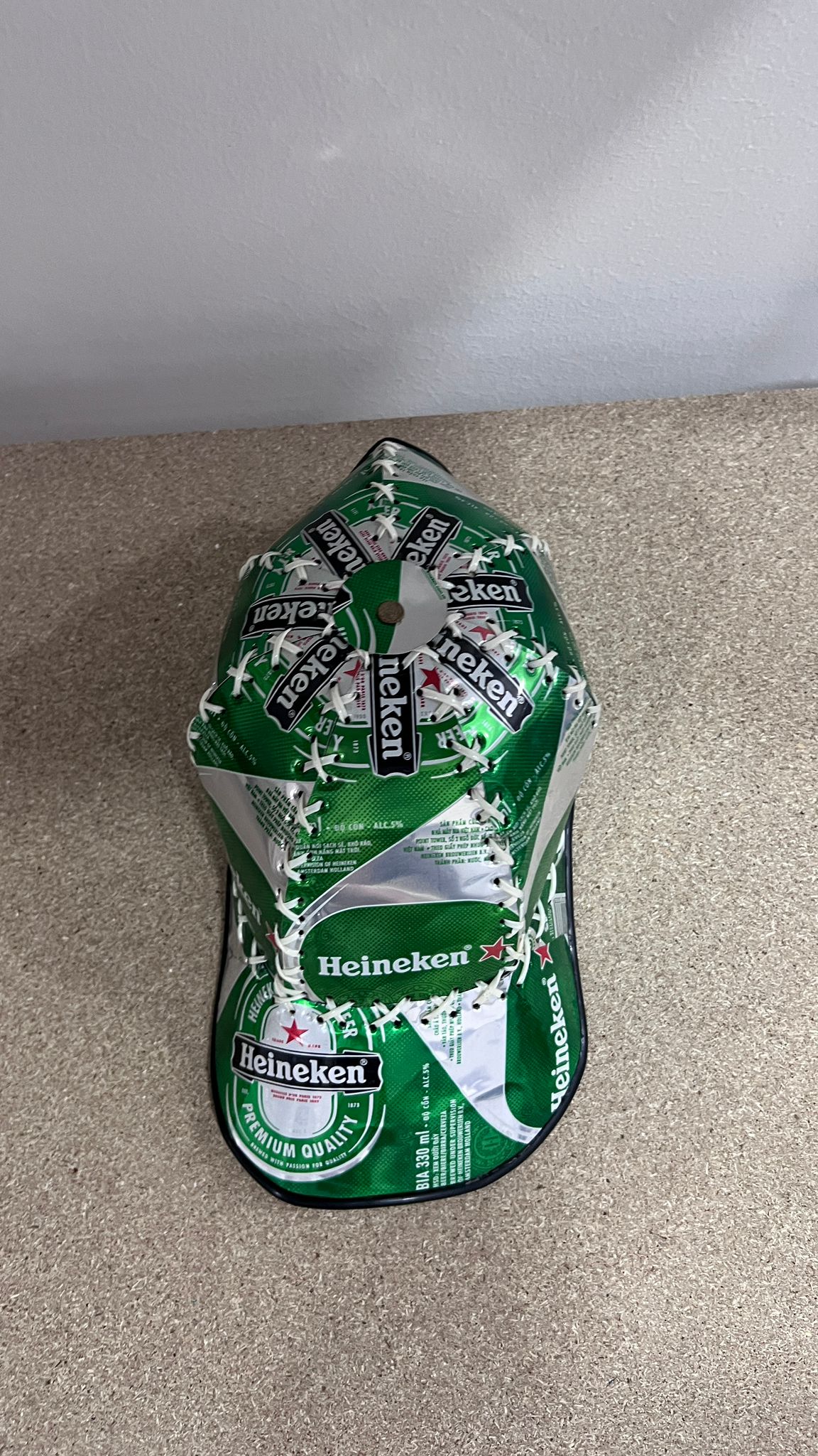 Cappello Baseball Upcycled "Can Craft" Heineken