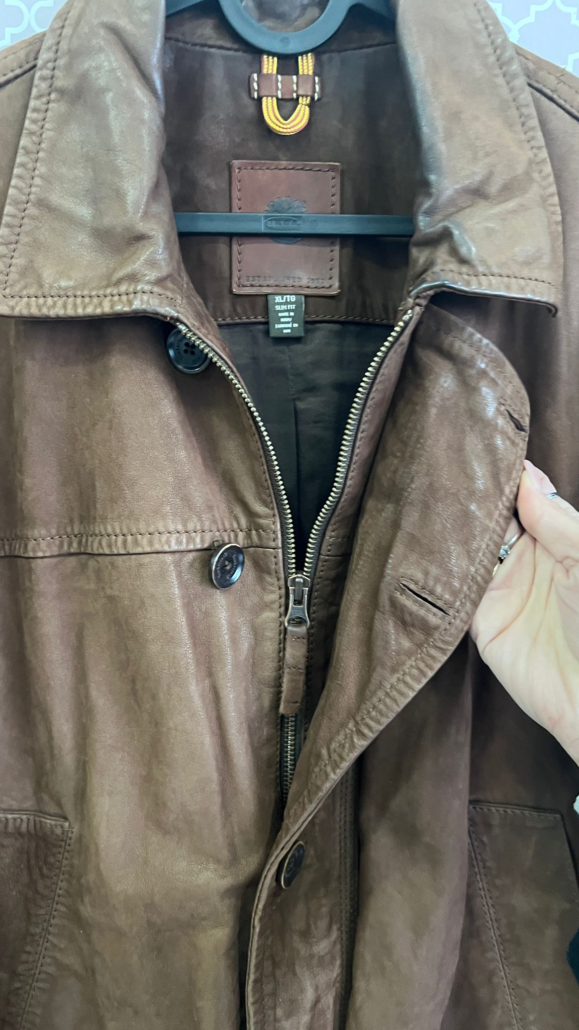 Giacca Parka in Pelle Timberland Uomo