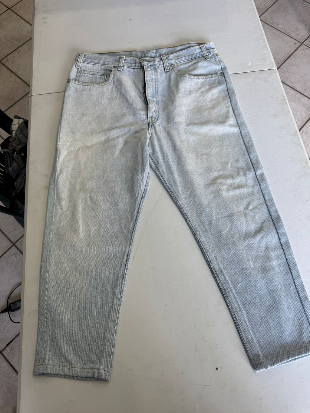 Jeans Levi's Custom Fit - Stile Pinstripe Gessato Chiaro