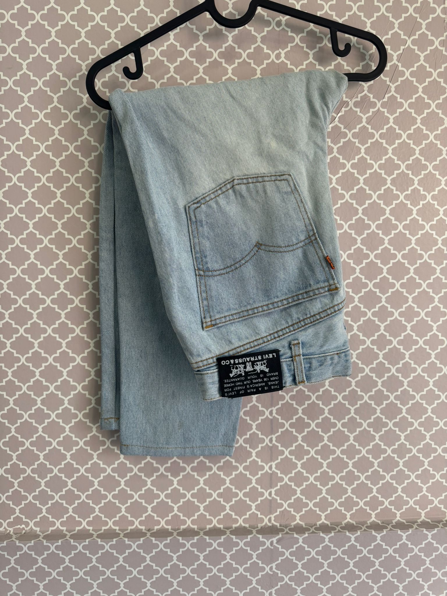 Jeans Levi's Custom Fit - Stile Pinstripe Gessato Chiaro