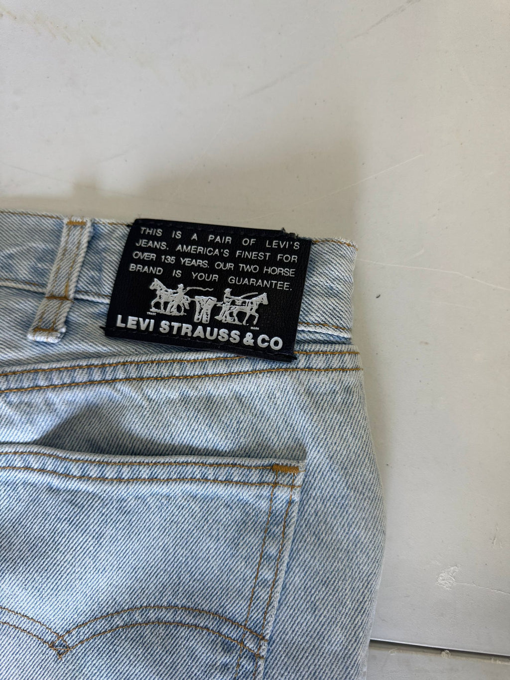 Jeans Levi's Custom Fit - Stile Pinstripe Gessato Chiaro
