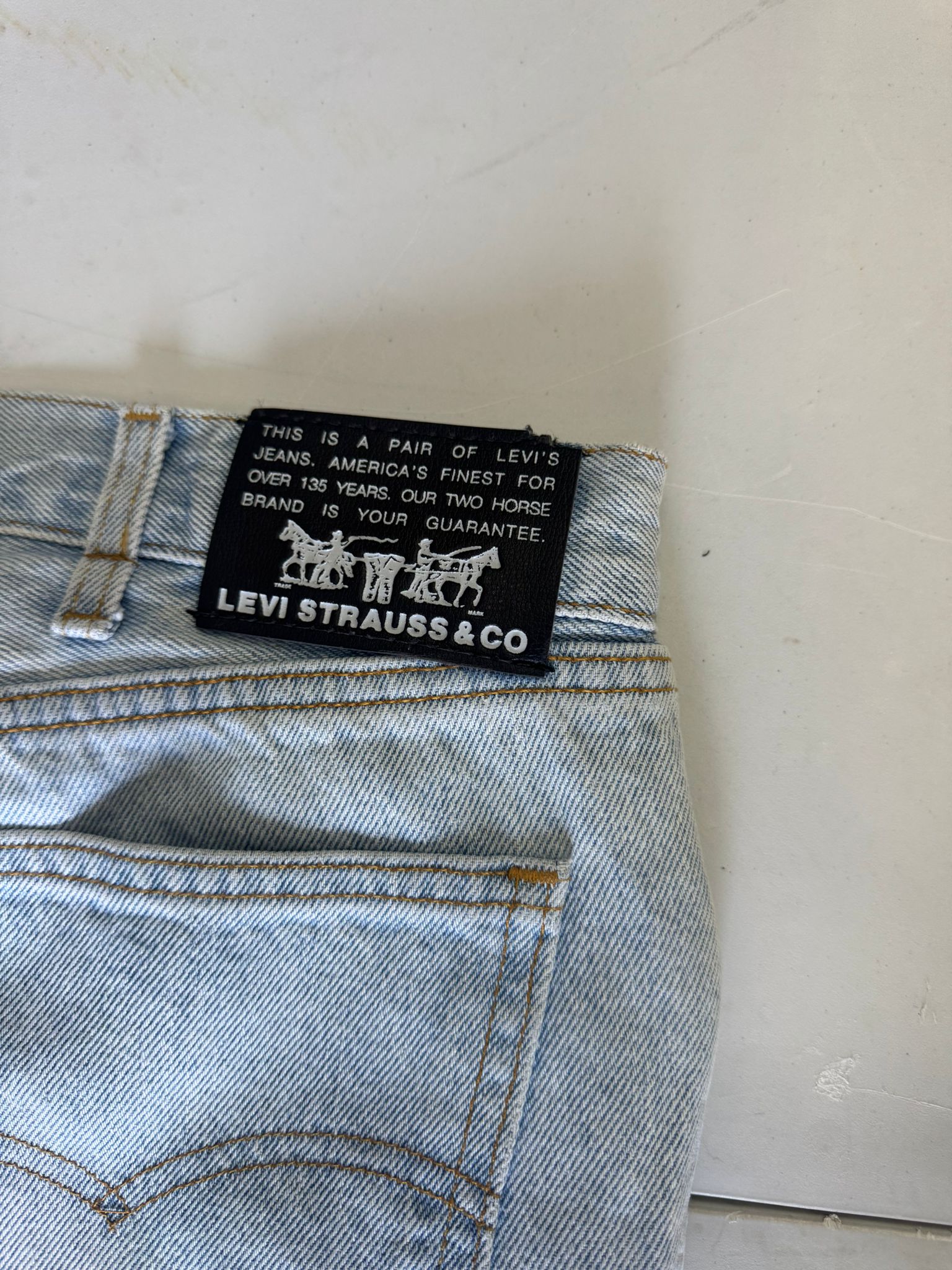 Jeans Levi's Custom Fit - Stile Pinstripe Gessato Chiaro