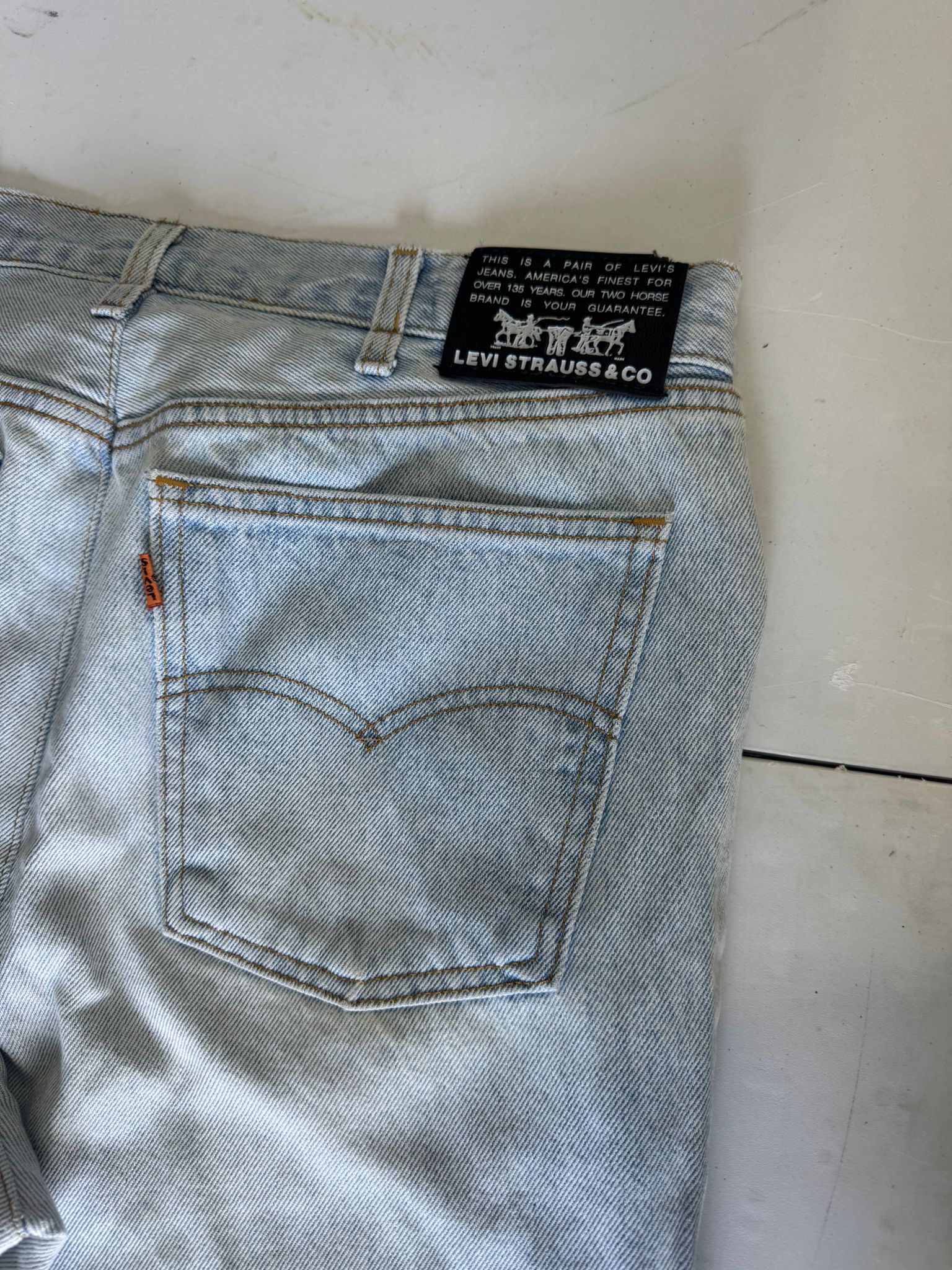 Jeans Levi's Custom Fit - Stile Pinstripe Gessato Chiaro