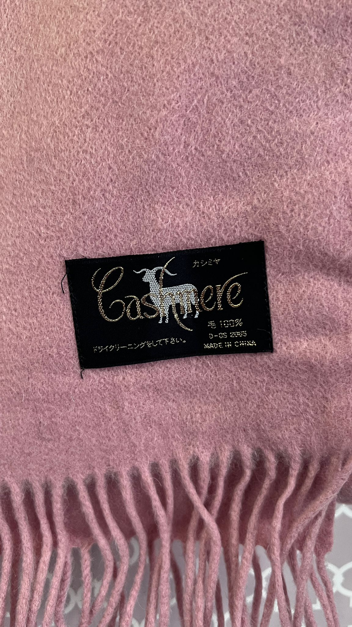 SCIARPA CASHMERE ROSA ANTICO - Timeless vintage